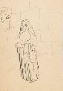 Sketch of a Nun by Christoph Voll