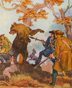 Bear Hunting by Christophe (1856 1945)
