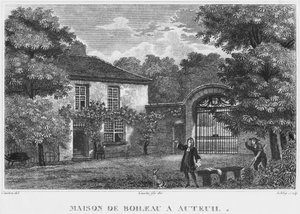 House of Nicolas Boileau, known as Boileau-Despreaux, in Auteuil, Paris, engraved by Ashby by Christophe Civeton