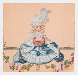 Female Monkey in Rococo Dress by Christophe Huet