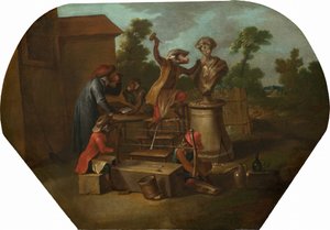 Singerie: The Sculptor, c.1739