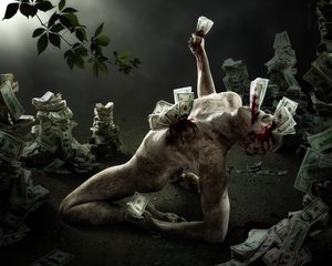 Money Consumes Human by Christophe Kiciak