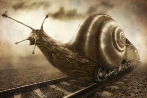 Steampunk Snail Train by Christophe Kiciak