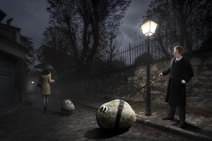 Whimsical Pet Rocks Stroll by Christophe Kiciak