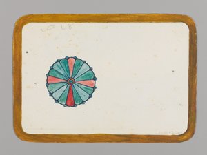 Small Card with Stylized Chrysanthemum by Christopher Grant La Farge