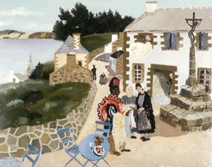 The rug seller, Treboul, 1930 by Christopher Wood
