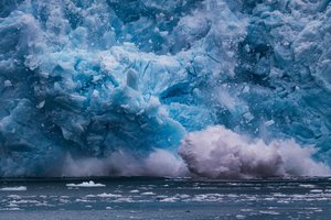 Powerful Glacier Calving by Chuanxu Ren