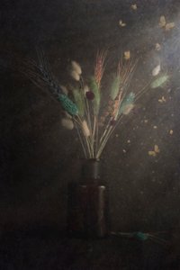 Dark Floral Butterflies by Cicek Kiral