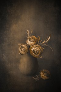 Vintage Floral Still Life by Cicek Kiral