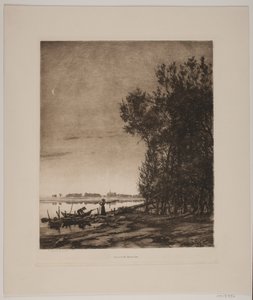 Trees by a Lake by Cilius Johannes Konrad Andersen