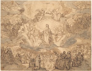 The Virgin, Queen of Heaven by Circle of Francesco Vanni