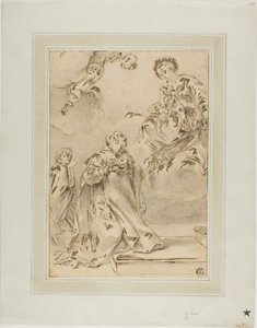 Madonna and Child Appearing to Male Saint by Ciro Ferri