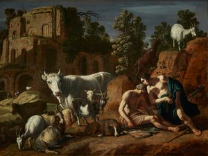 Mercury and Argus Surrounded by Animals in a Landscape