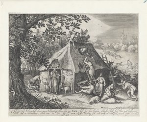 Christ at the Sheepfold by Claes Jansz. Visscher (II)