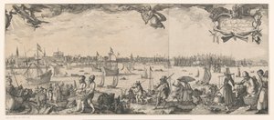 Profile of Amsterdam, Seen from the IJ (Right Part) by Claes Jansz. Visscher (II)