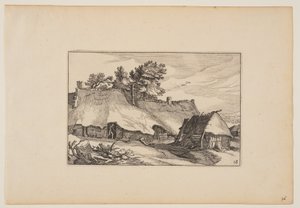A Farm, Man in the Doorway, from Landscapes by Claes Jansz. Visscher