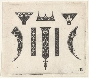Blackwork Print with Eight Motifs by Claes Jansz Visscher