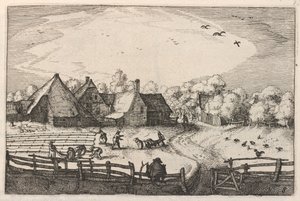 Farms and Bleaching-Fields by Claes Jansz Visscher