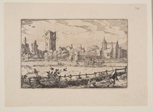 The House at Cleef, near Haarlem, from Views in the Surroundings of Haarlem by Claes Jansz. Visscher