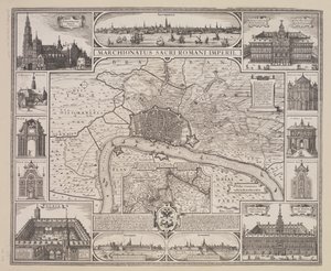 Plan of Antwerp with Prospect of the City and the Main Buildings