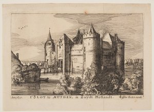 The Castle of Muiden (in reverse), from Four Castles in Holland and Utrecht by Claes Jansz. Visscher