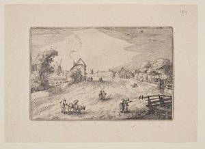 The Road Toward Leiden, from Views in the Surroundings of Haarlem by Claes Jansz. Visscher