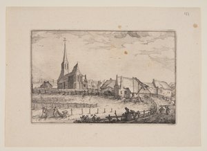 The Village Zandvoort, from Views in the Surroundings of Haarlem by Claes Jansz. Visscher