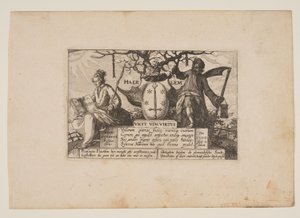 Title-plate, from Views in the Surroundings of Haarlem by Claes Jansz. Visscher