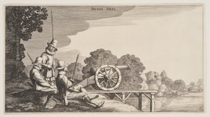 The Three Gunners, from Landscapes (Pleasant Landscapes) by Claes Jansz. Visscher II