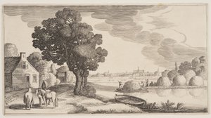 Transport of Hay on a River, from Landscapes by Claes Jansz. Visscher II