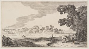View of Pastures, from Landscapes (Pleasant Landscapes) by Claes Jansz. Visscher II