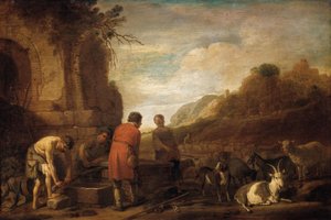 The Meeting of Jacob and Rachel (Genesis 29:10) by Claes Moeyaert