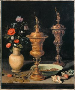 Still Life with Goblets, Flowers and Shells