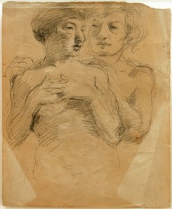 Two Nudes Standing Behind Each Other