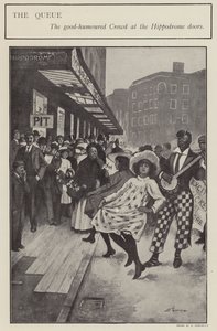 A Good-Natured Queue Outside the Doors of the London Hippodrome by Clarence F. Underwood