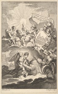 Frontispiece, from The Building of St. Sulpice by Alexis Piron, ca. 1744 by Claude Augustin Duflos