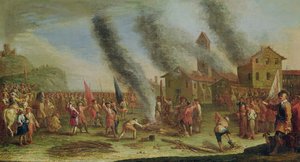 The Misery of War. The Pyre by Claude Callot