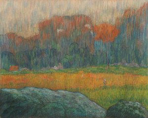 Landscape with Figure and Houses by Claude Emile Schuffenecker