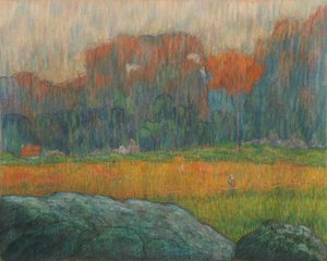 Landscape with Figure and Houses, c. 1891 by Claude Emile Schuffenecker