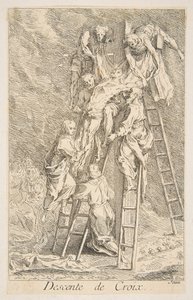 Descent from the Cross by Claude Gillot, Jacques Gabriel Huquier