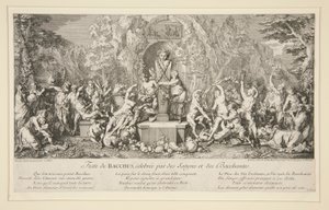 Festival of Bacchus, celebrated by Satyrs and Bacchantes by Claude Gillot
