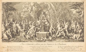 Feast of Bacchus Celebrated by Satyrs and Bacchanales by Claude Gillot
