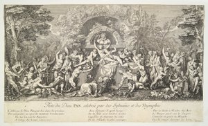 Festival of the God Pan, Celebrated by Sylvans and Nymphs by Claude Gillot