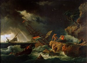 Storm at the Sea by Claude Joseph Vernet
