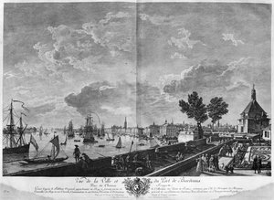 View of the Town and Port of Bordeaux seen from Chateau Trompette, series of 