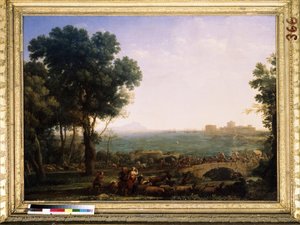 Battle on the Bridge (Battle between Emperors Maxentius and Constantine) by Claude  Lorrain