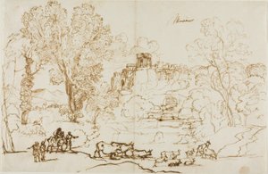 Classical Landscape - Tivoli by Claude Lorrain