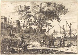 Coast Scene with an Artist by Claude Lorrain