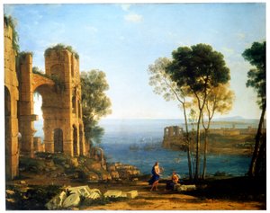 Coast View with Apollo and the Cumaean Sibyl by Claude Lorrain