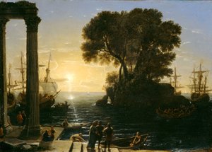 Coastal Scene with the Embarkation of Saint Paul by Claude Lorrain